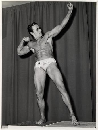 (BODYBUILDING) A bound volume with approximately 75 photographs from Studio Arax centering around the figure Odile Bennézon.